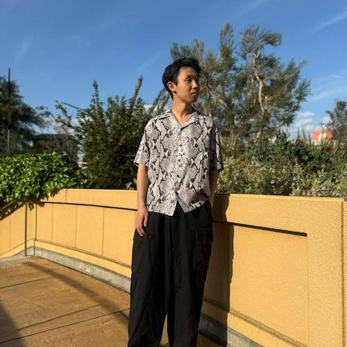 Aloha shirt with a python pattern...