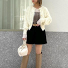 With a pale beige item,...
