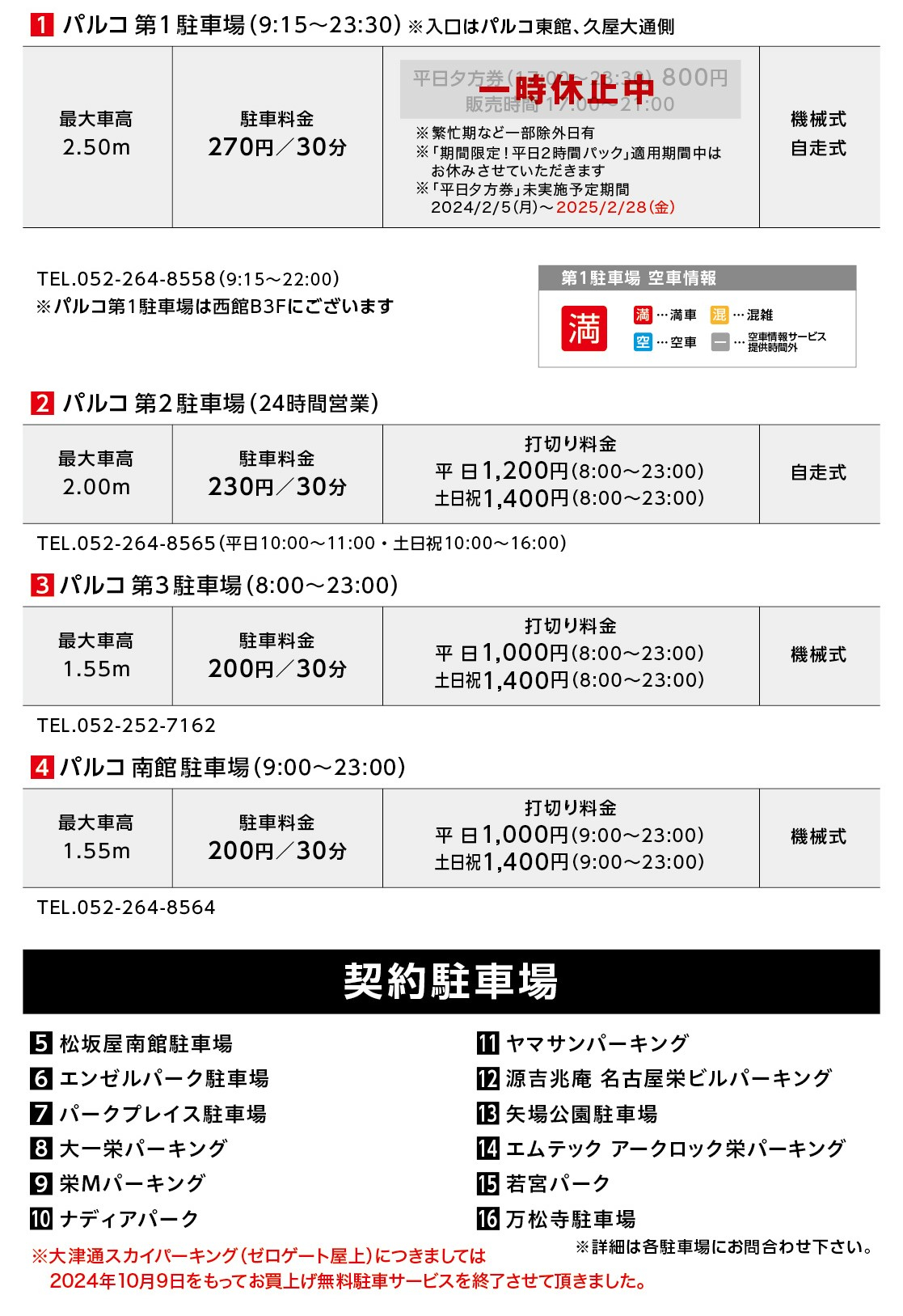 รายละเอียดของที่จอดรถพาร์โก้ที่จอดรถสัญญา