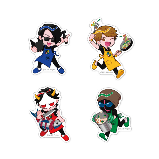 ダイカットステッカー ≪ミニキャライラスト≫（4種）