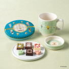 고디바 meets 도부츠의 숲 아소토먼트/Blue 6 마리 넣은 티 머그컵 세트