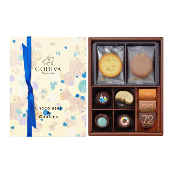 คอลเลคชั่นฤดูร้อนของ Godiva - ความทรงจำในการอาบน้ำทะเล - คุกกี้และช็อกโกแลตรวม