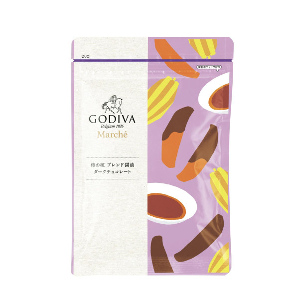 【ゴディバ マルシェ】柿の種 ブレンド醤油 ダークチョコレート