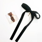 Velour ribbon pony pin