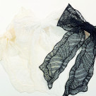 柄レース リボンバレッタ