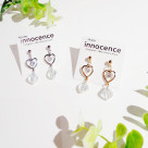 キュービック　ハートピアス イヤリング