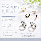 変形クロッシング ステンレスピアス