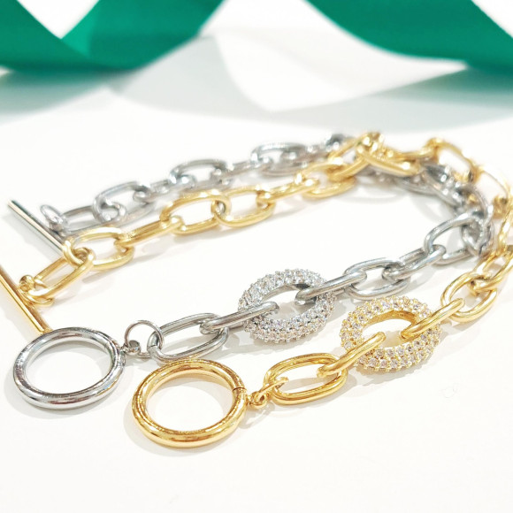 链条×石不锈钢手镯