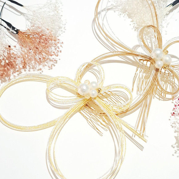 水引ヘッドアクセ