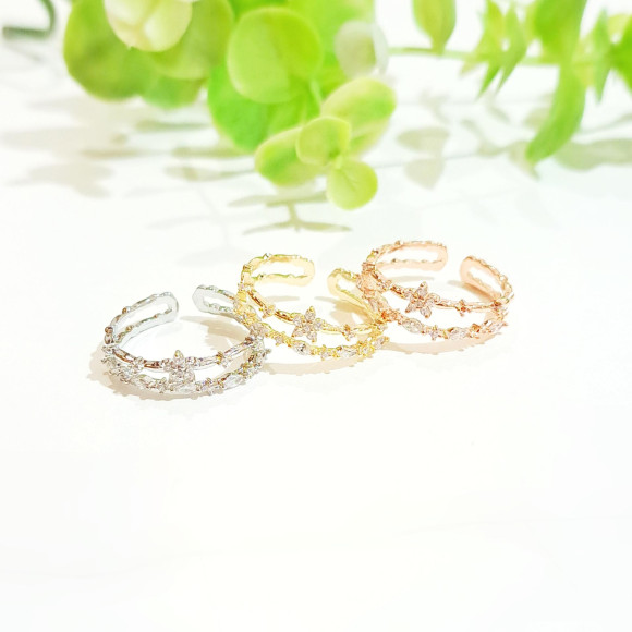 플라워 스톤 링