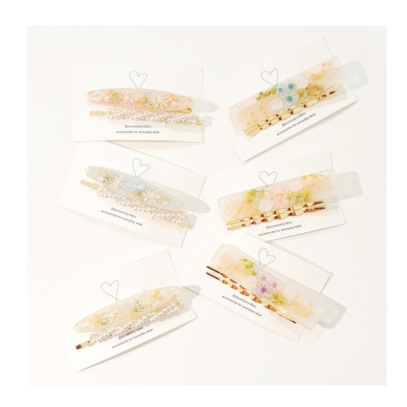 フラワーヘアクリップ