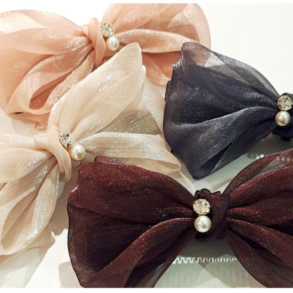 Chiffon ribbon banana clip