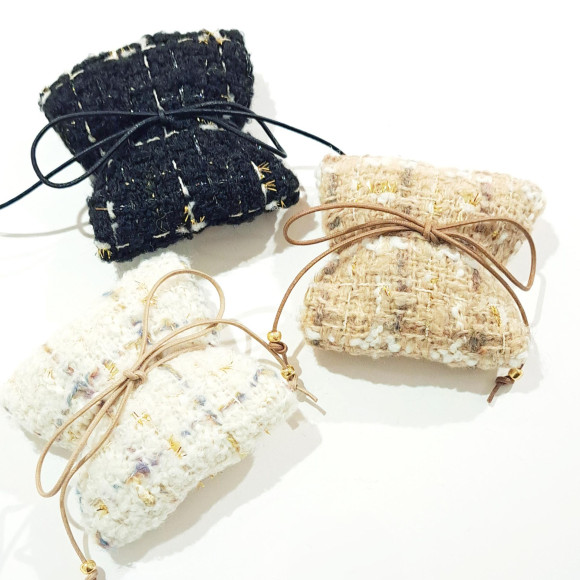 트위드×리본 포니핀