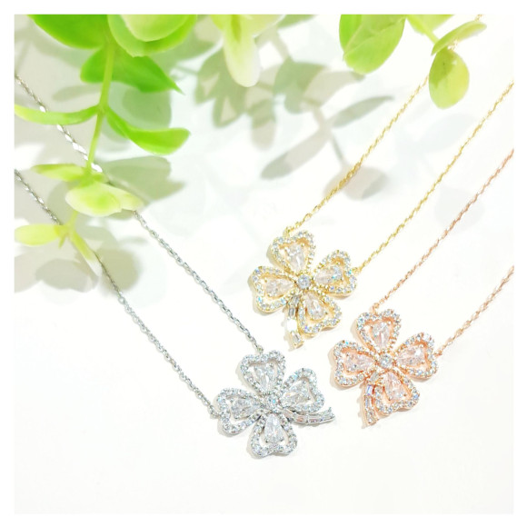 스톤 클로버 목걸이