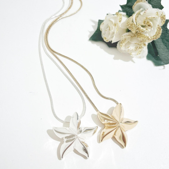 메탈 스타 목걸이