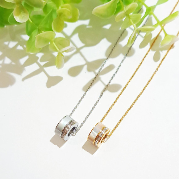 殼×石不銹鋼項鏈