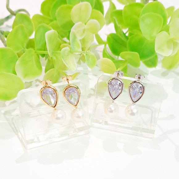 庫比克吉爾科尼亞×淡水珍珠耳環