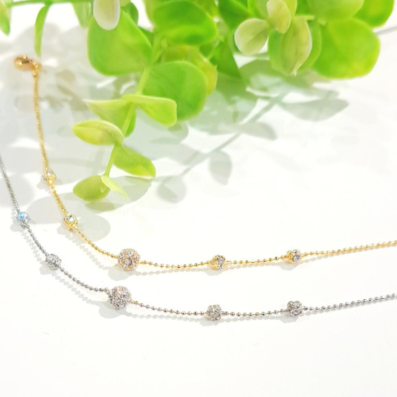 สร้อยข้อมือหินลูกบอลกระจก