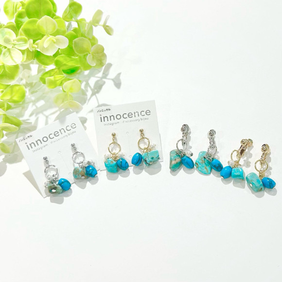 ต่างหูสีฟ้าเทอร์ควอยซ์