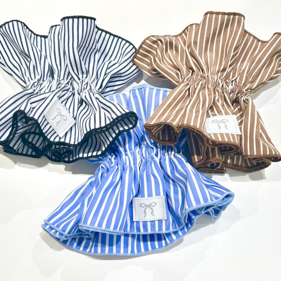 ยางรัดผมลายทางขนาดใหญ่