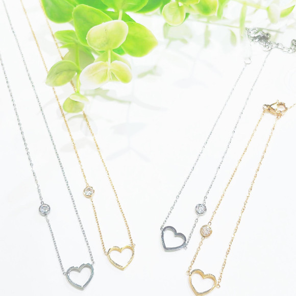 ステンレス製　ハートアクセサリー