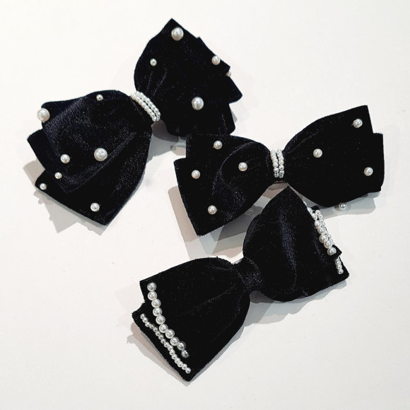 กิ๊บติดผมริบบิ้นกำมะหยี่