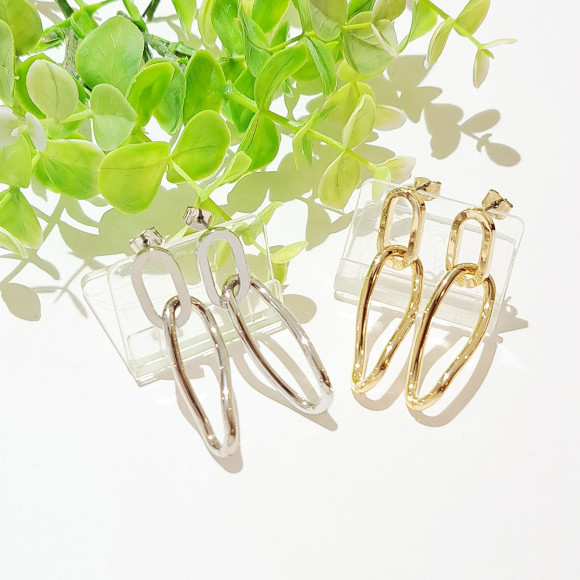 ต่างหูโลหะรูปคลื่น