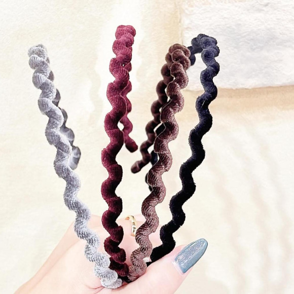 ベロア　細カチューシャ