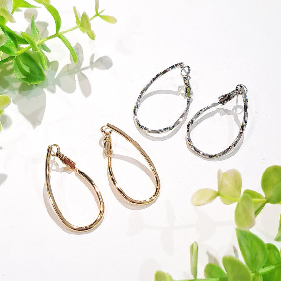 ต่างหูห่วงทรงหยดน้ำ