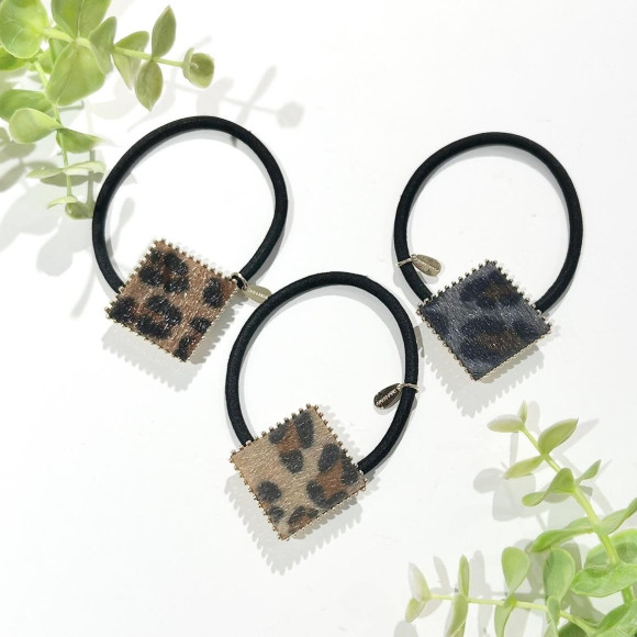 ยางรัดผมลายเสือดาว