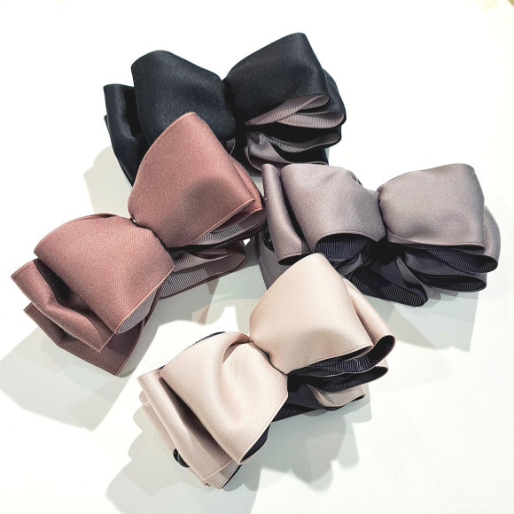 バイカラーリボンバナナクリップ