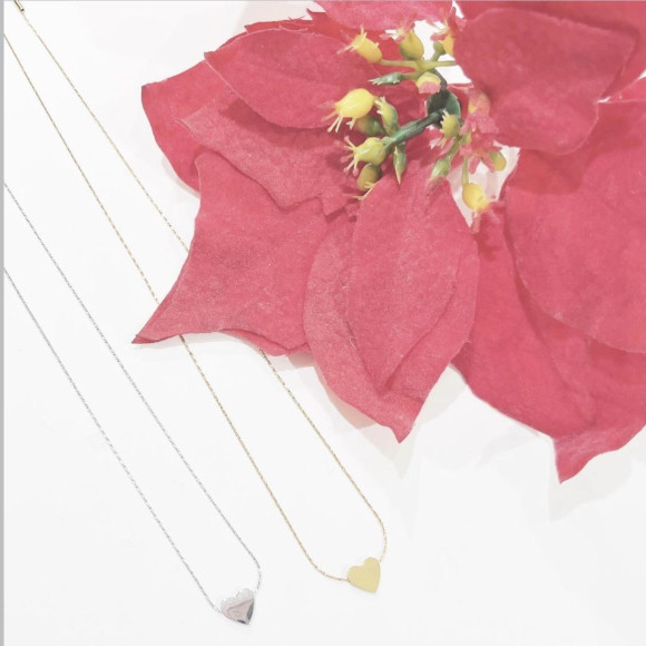 ステンレス ハートネックレス