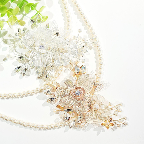 すかしフラワーヘアクリップ