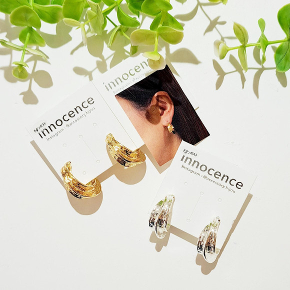 ニュアンスフープピアス