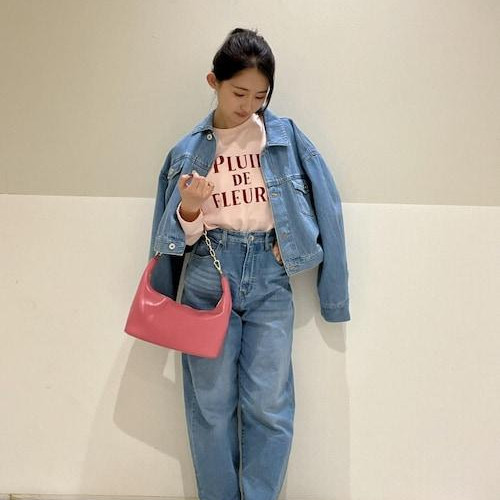 데님 온 데님×핑크