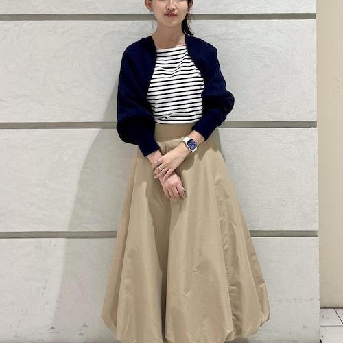 케이블 뜨개질 니트암 볼레로×벌룬 개저스카트