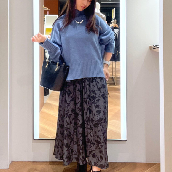 하이넥 라그란 니트 플루오버 - 점포 한정 컬러 -