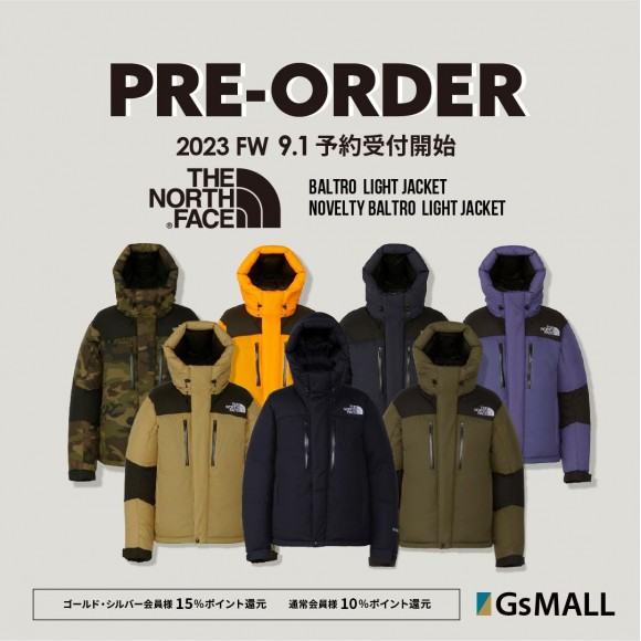 THE NORTH FACE バルトロライトジャケット予約販売受付を開始しました