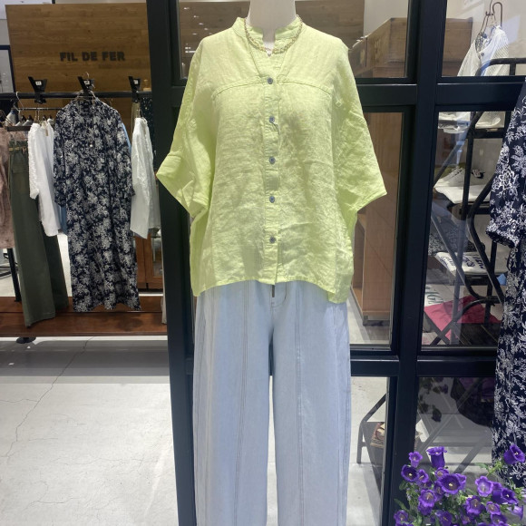 เสื้อเชิ้ตผ้าลินินอินเดียทรงตั้ง