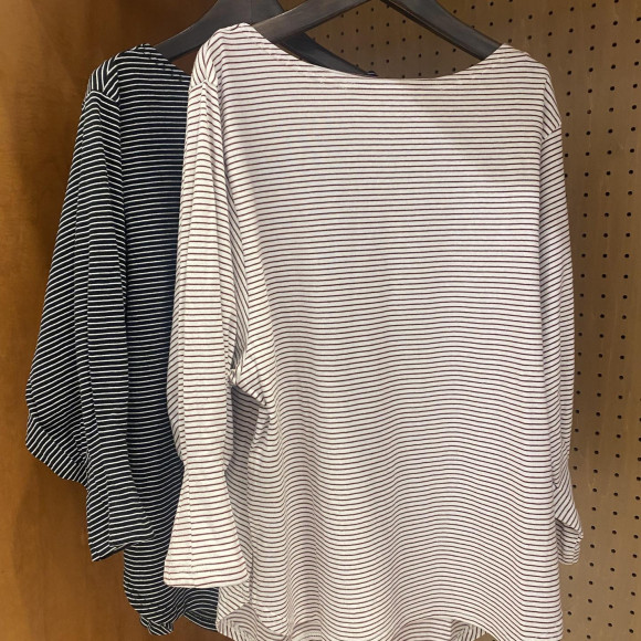 เสื้อคลุมแขนตุ๊กตาผ้าฝ้ายลายทางบาง