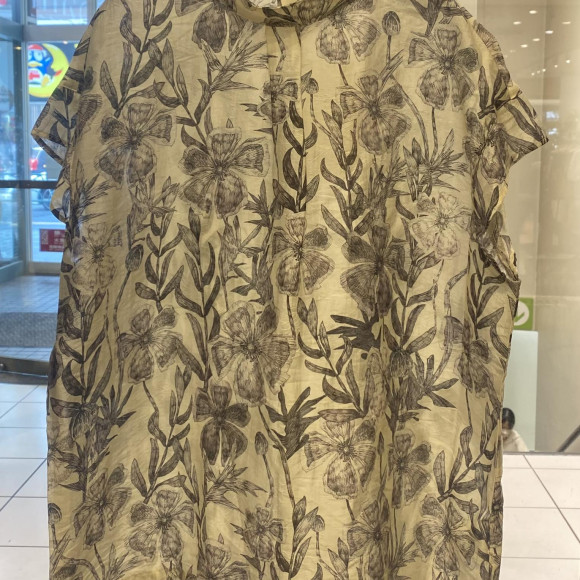 เสื้อเบลาส์ลายพิมพ์ต้นไม้ใหญ่สไตล์ฝรั่งเศส