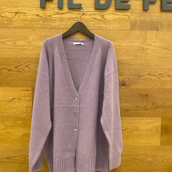 เสื้อคาร์ดิแกนไนลอนฟ็อกซ์ความยาวปานกลาง