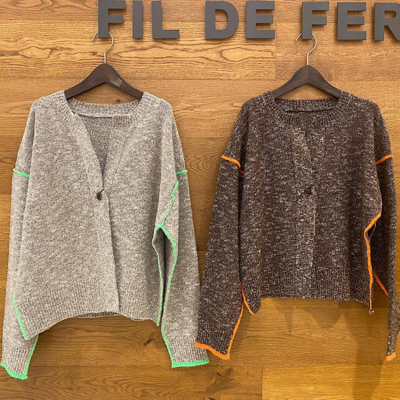 Twisted slab color line bolero