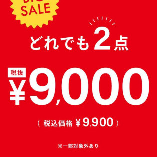 SUMMER SALE☆2点9,000円（税抜）