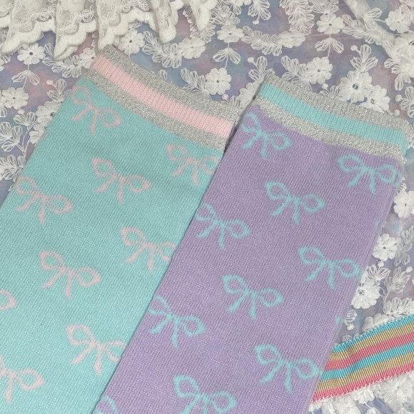 newリボン柄ソックス♡