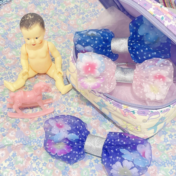 ♡ふわふわリボンヘアゴム♡