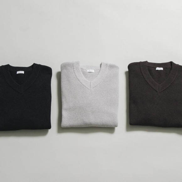 《别注》crepuscule×URBAN RESEARCH Moss Stitch V Pullover 