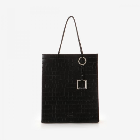30％OFF★クロコ型ショッパー風縦型トートバッグ