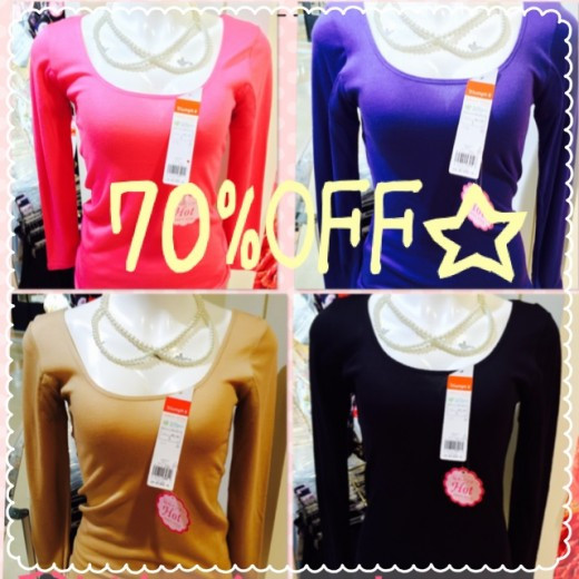 インナー70%OFF☆