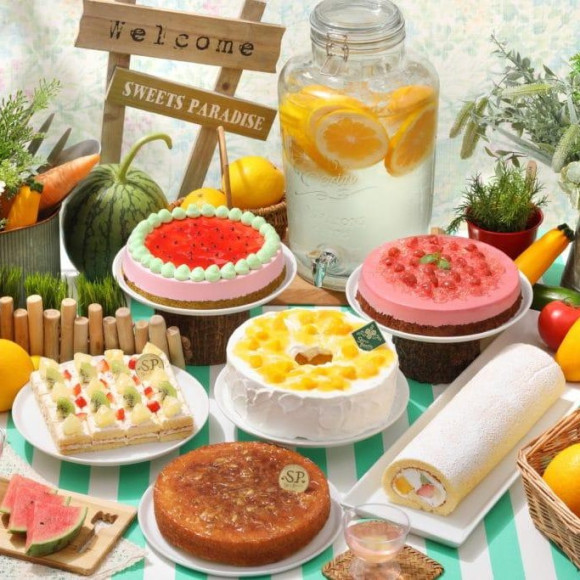 スイカそっくりのケーキも登場！？スイパラなつやすみスタート！